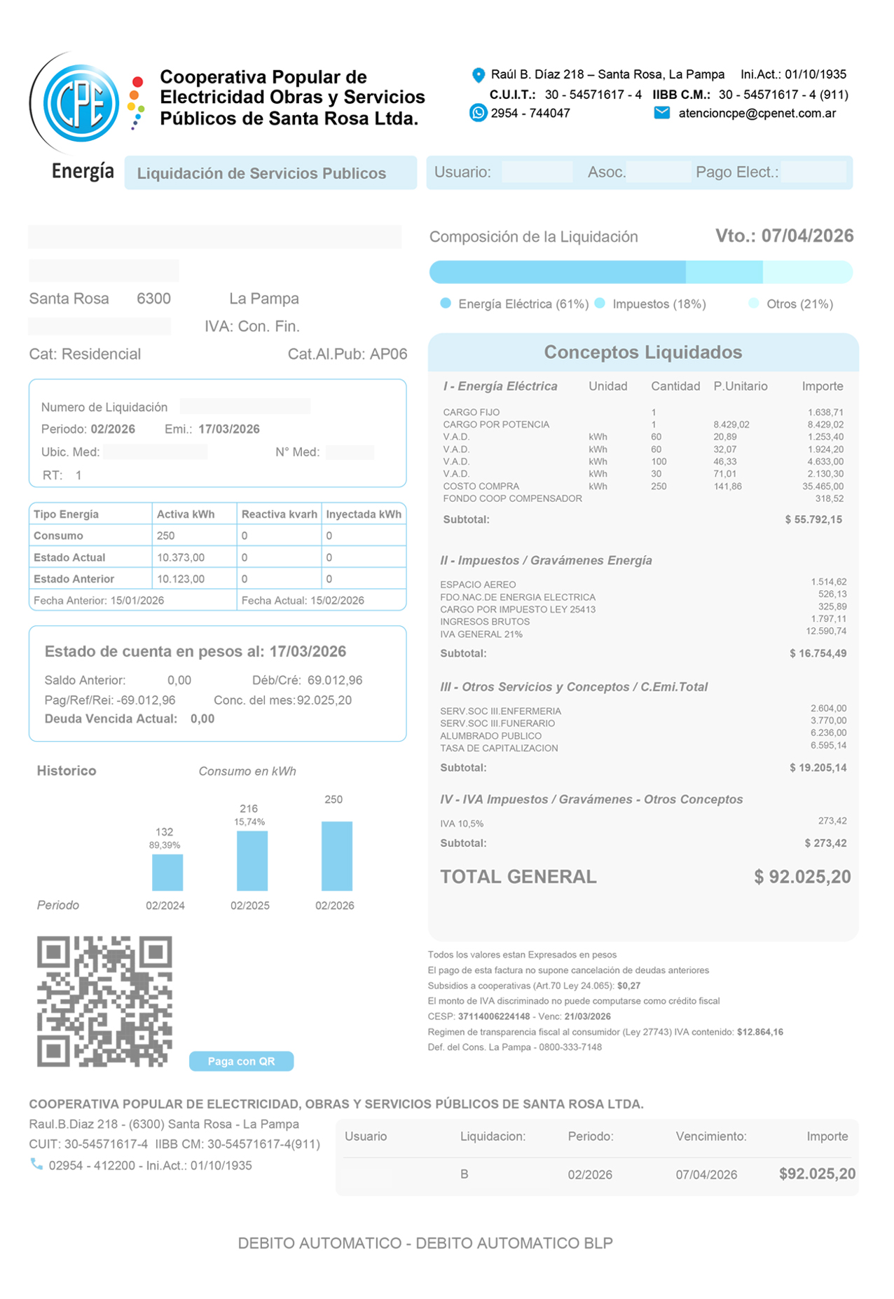 Factura de Energia - Como leerla