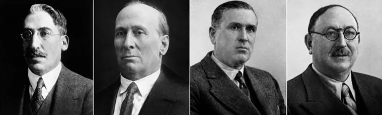 Marcos Molas, Octavio Gazia, Juan Palasciano y Jose Fiscella - firmantes del Acta Fundacional