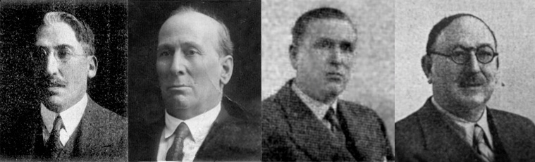 Marcos Molas, Octavio Gazia, Juan Palasciano y Jose Fiscella - firmantes del Acta Fundacional