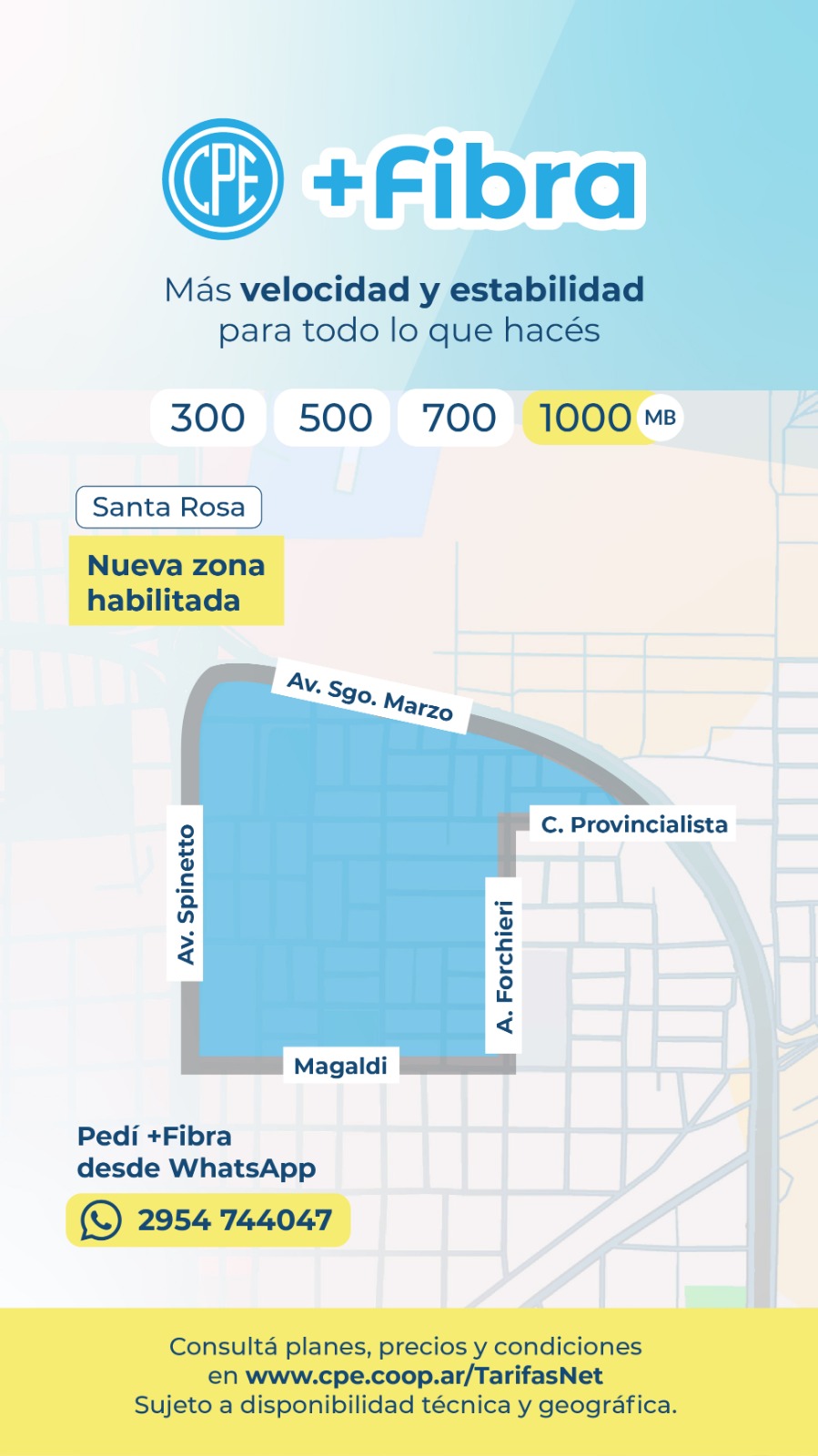Nuevas zonas ya pueden contratar los servicios