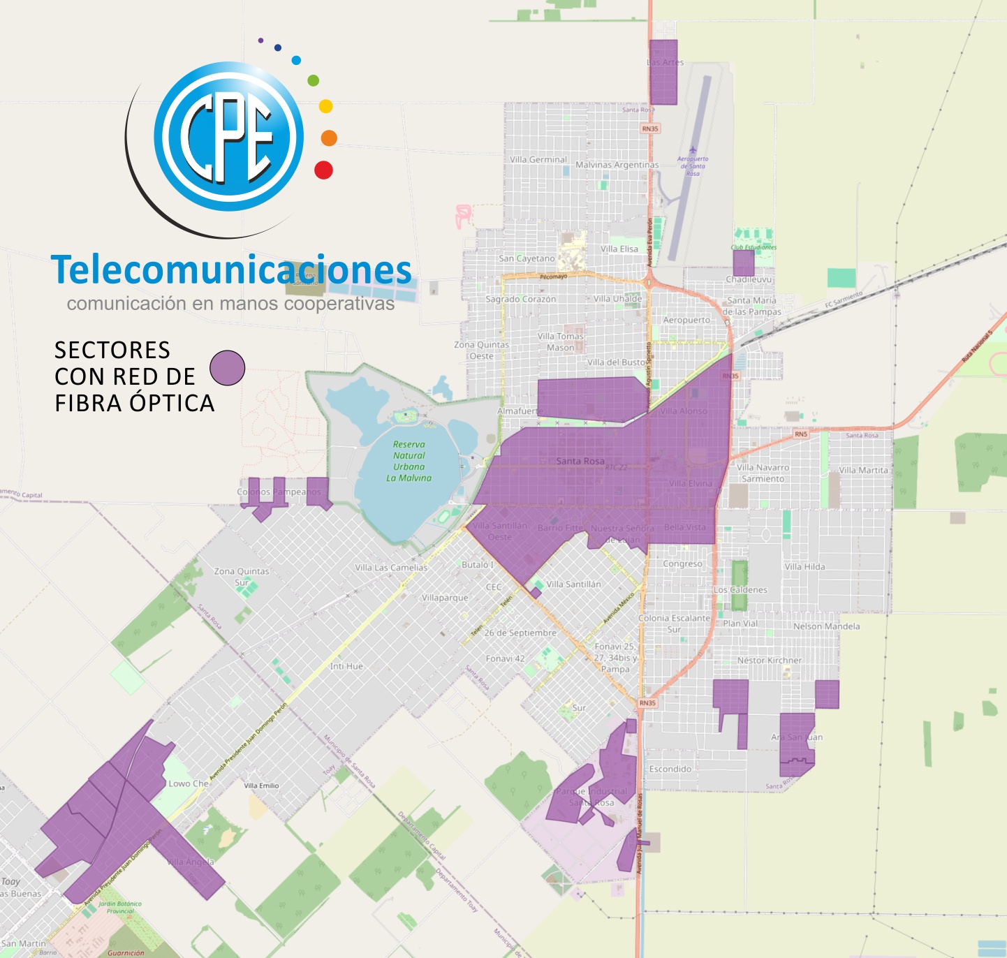 Santa Rosa y Toay - Red de Fibra óptica