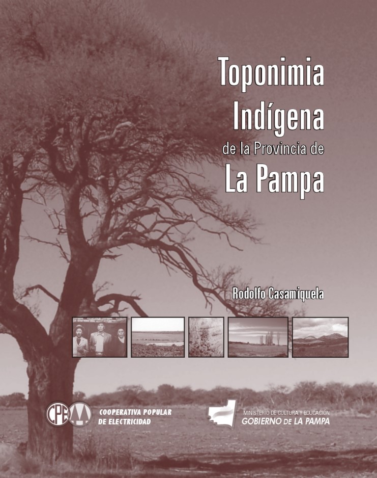 Tapa de Toponimia indígena de La Pampa