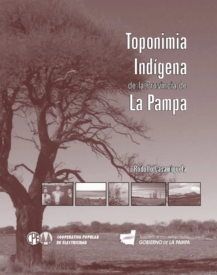 Tapa de Toponimia indígena de La Pampa